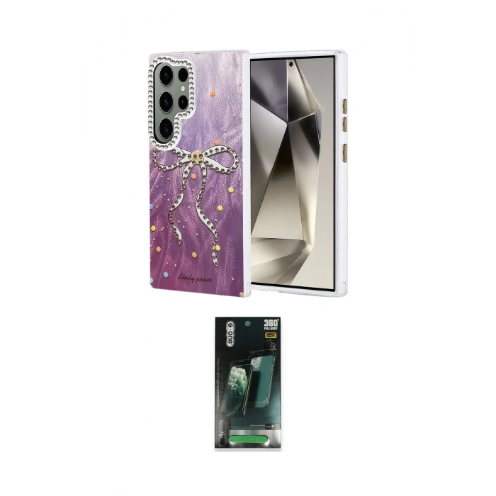 MARSİLYAN™- Galaxy S24 Ultra Kılıf Zirve Modern Prime - Siyah 360 Mat Full Body Arka Koruyucu