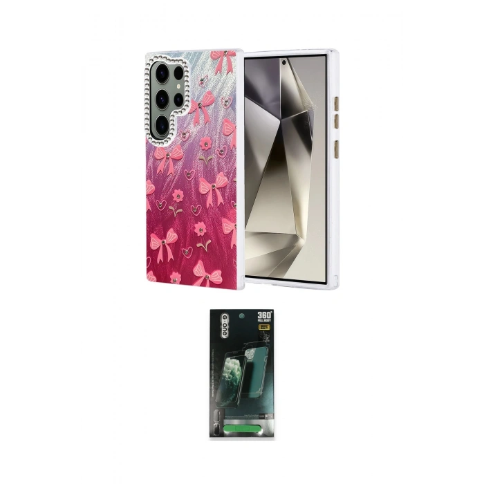 MARSİLYAN™- Galaxy S24 Ultra Kılıf Zirve Modern Prime - Siyah 360 Mat Full Body Arka Koruyucu