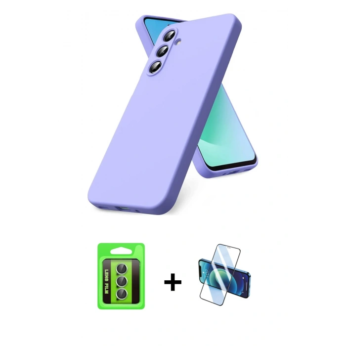 MARSİLYAN™- Galaxy S25 FE Kılıf Kozmos Yansıma Özel Seri - Siyah 3D Antistatik Seramik Nano Ekran Koruyucu + Raze Metal Kamera Lens - YL