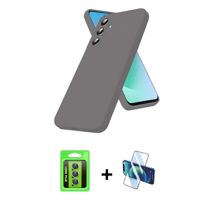 MARSİLYAN™- Galaxy S25 FE Kılıf Kozmos Yansıma Özel Seri - Siyah 3D Antistatik Seramik Nano Ekran Koruyucu + Raze Metal Kamera Lens - YL