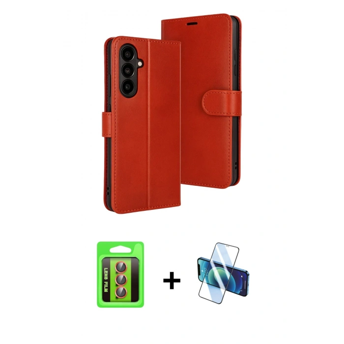 MARSİLYAN™- Galaxy S25 FE Kılıf Siluet Işık Serisi - Siyah 3D Antistatik Seramik Nano Ekran Koruyucu + Raze Metal Kamera Lens - KI