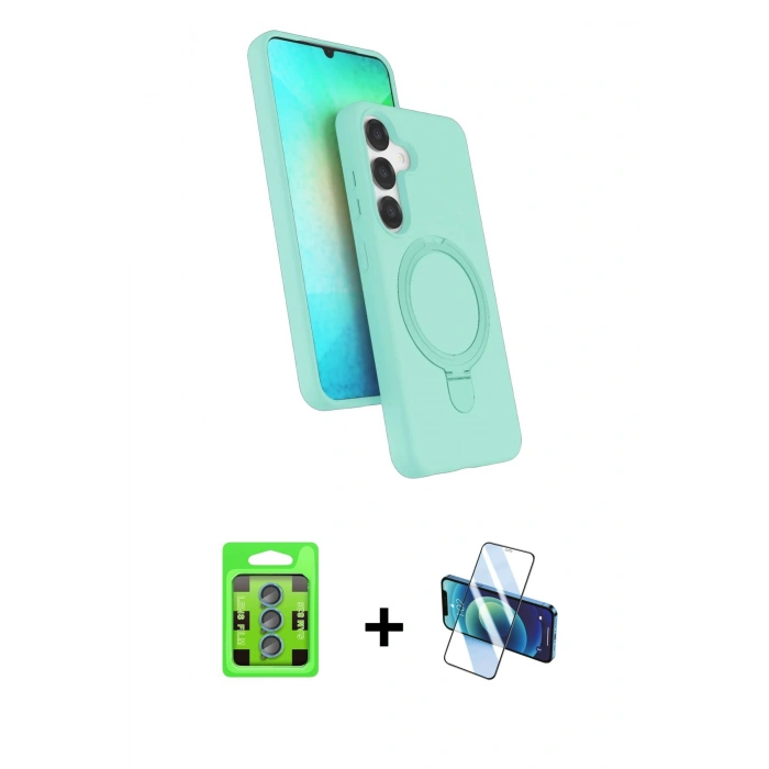 MARSİLYAN™- Galaxy S25 Kılıf İz Işık Koleksiyonu - Siyah 3D Antistatik Seramik Nano Ekran Koruyucu + Raze Metal Kamera Lens - MI