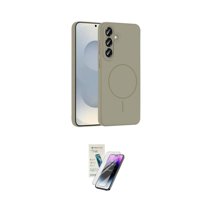 MARSİLYAN™- Galaxy S25 Kılıf Yankı Form Serisi - Şeffaf Pasifik Cam Ekran Koruyucu