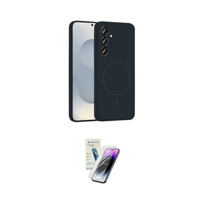 MARSİLYAN™- Galaxy S25 Kılıf Yankı Form Serisi - Şeffaf Pasifik Cam Ekran Koruyucu