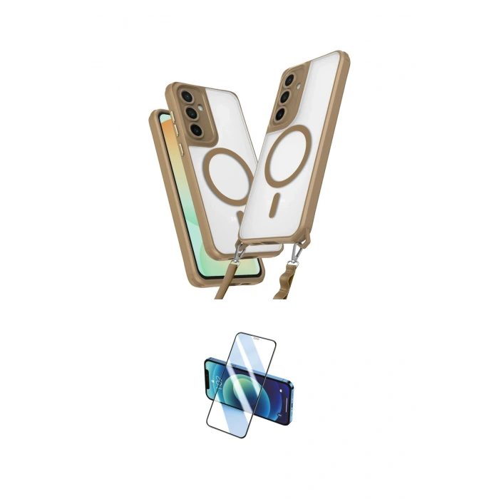 MARSİLYAN™- Galaxy S25 Plus Kılıf Atlas Doku Koleksiyonu - Siyah 3D Antistatik Seramik Nano Ekran Koruyucu