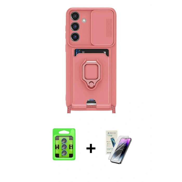 MARSİLYAN™- Galaxy S25 Plus Kılıf Vadi Form Prime - Şeffaf Pasifik Cam Ekran Koruyucu + Raze Metal Kamera Lens - MI