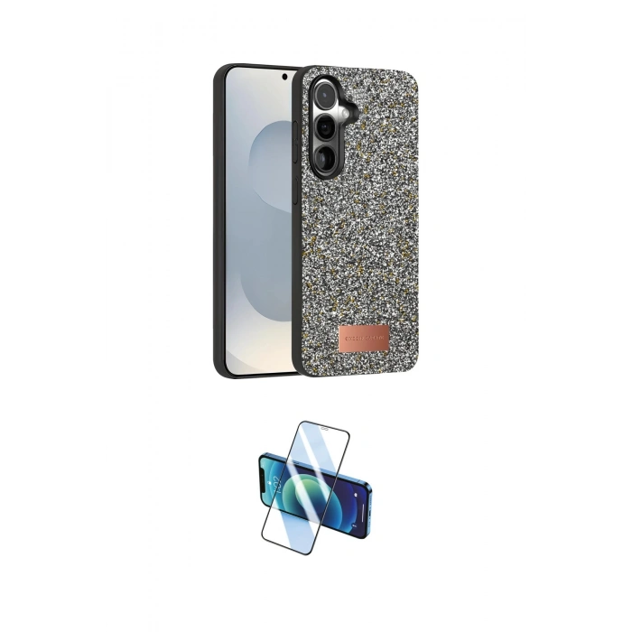 MARSİLYAN™- Galaxy S25 Plus Kılıf Vadi Klasik Serisi - Siyah 3D Antistatik Seramik Nano Ekran Koruyucu