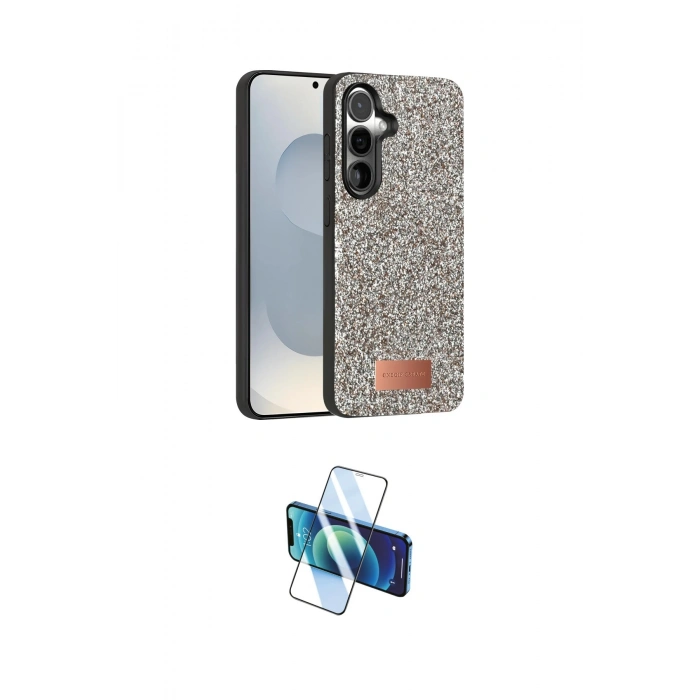 MARSİLYAN™- Galaxy S25 Plus Kılıf Vadi Klasik Serisi - Siyah 3D Antistatik Seramik Nano Ekran Koruyucu