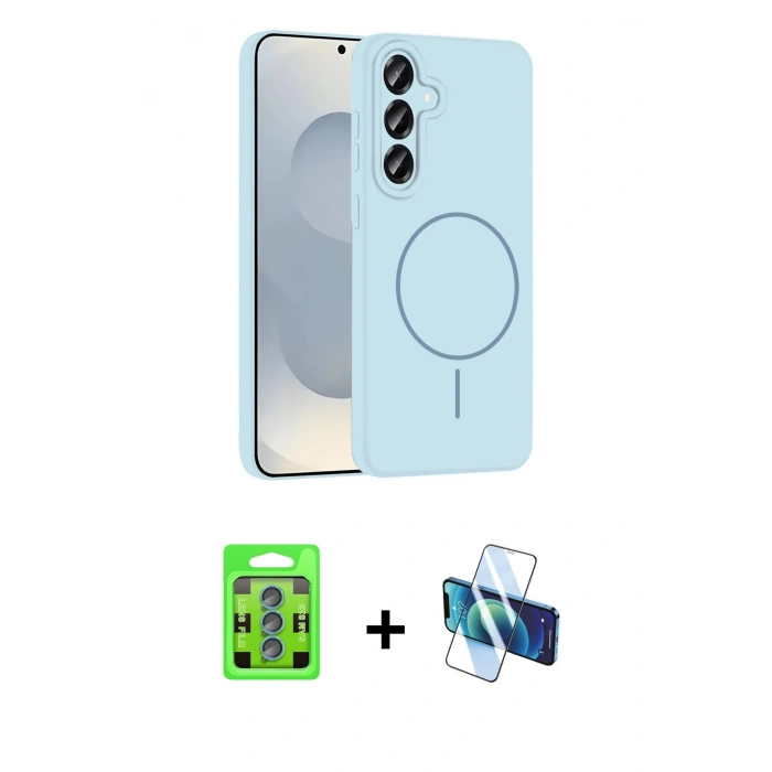 MARSİLYAN™- Galaxy S25 Plus Kılıf Yankı Form Serisi - Siyah 3D Antistatik Seramik Nano Ekran Koruyucu + Raze Metal Kamera Lens - MI