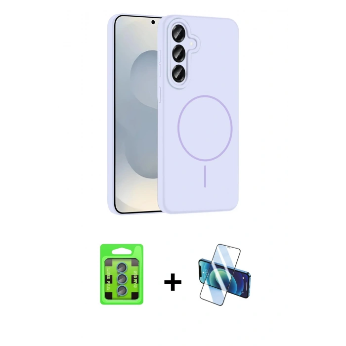 MARSİLYAN™- Galaxy S25 Plus Kılıf Yankı Form Serisi - Siyah 3D Antistatik Seramik Nano Ekran Koruyucu + Raze Metal Kamera Lens - MI