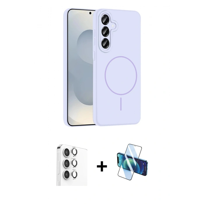 MARSİLYAN™- Galaxy S25 Plus Kılıf Yankı Form Serisi - Siyah 3D Antistatik Seramik Nano Ekran Koruyucu + Raze Metal Kamera Lens - GS