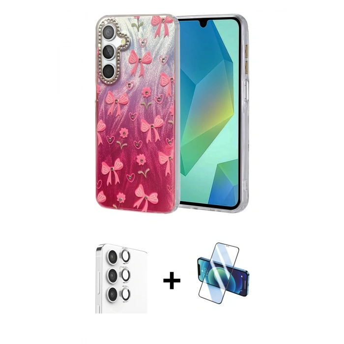MARSİLYAN™- Galaxy S25 Plus Kılıf Zirve Modern Prime - Siyah 3D Antistatik Seramik Nano Ekran Koruyucu + Raze Metal Kamera Lens - GS
