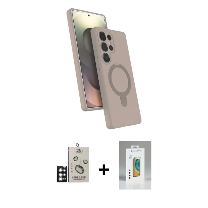 MARSİLYAN™- Galaxy S25 Ultra Kılıf İz Işık Koleksiyonu - Şeffaf Polymer Nano Ekran Koruyucu + Bilvis Titan Kamera Lens - GS