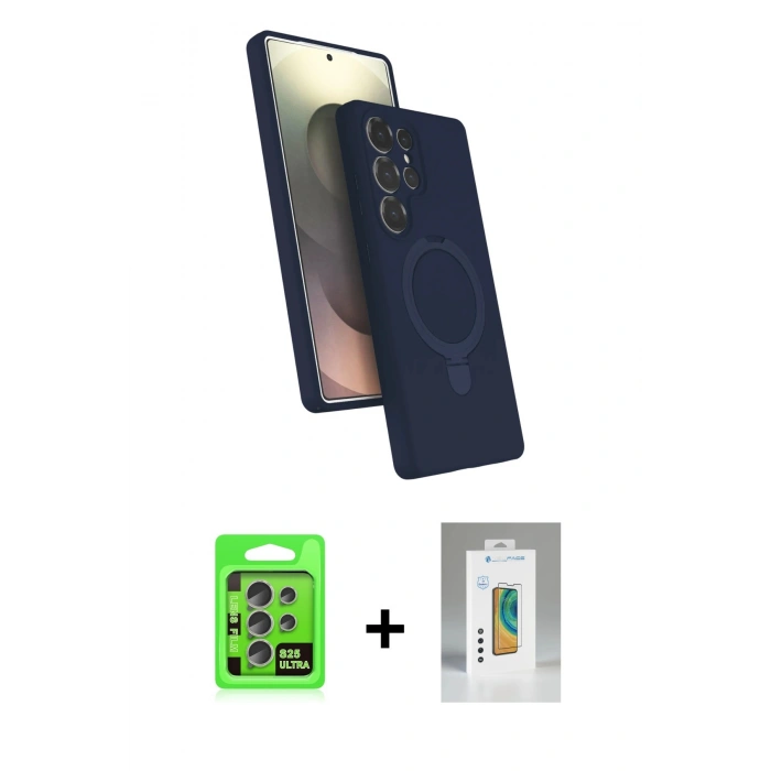 MARSİLYAN™- Galaxy S25 Ultra Kılıf İz Işık Koleksiyonu - Şeffaf Polymer Nano Ekran Koruyucu + Raze Metal Kamera Lens - NLGY