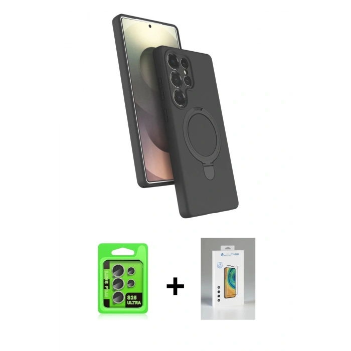 MARSİLYAN™- Galaxy S25 Ultra Kılıf İz Işık Koleksiyonu - Şeffaf Polymer Nano Ekran Koruyucu + Raze Metal Kamera Lens - NLGY