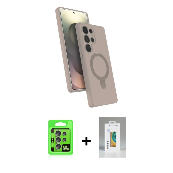 MARSİLYAN™- Galaxy S25 Ultra Kılıf İz Işık Koleksiyonu - Şeffaf Polymer Nano Ekran Koruyucu + Raze Metal Kamera Lens - NLGY