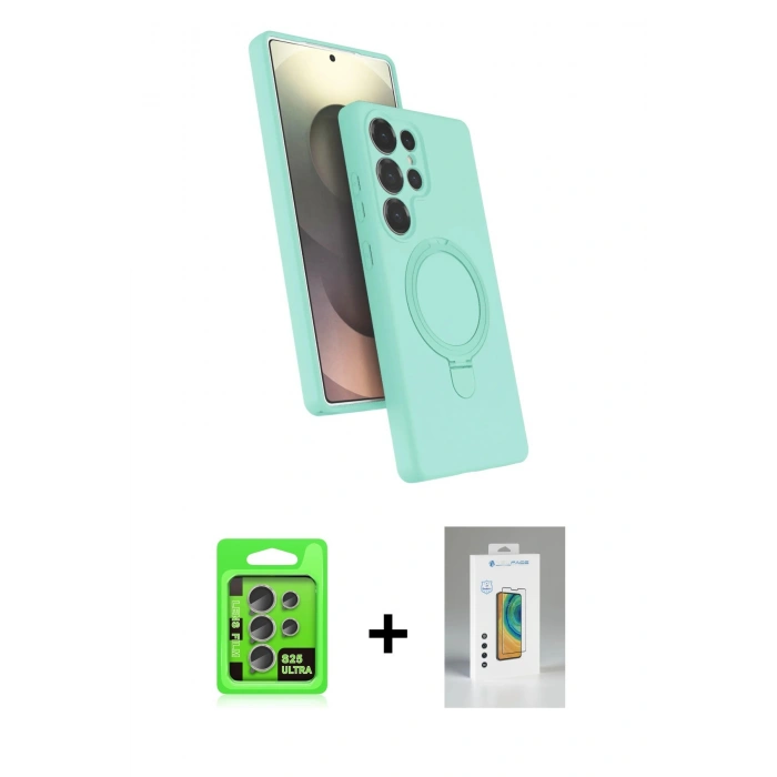 MARSİLYAN™- Galaxy S25 Ultra Kılıf İz Işık Koleksiyonu - Şeffaf Polymer Nano Ekran Koruyucu + Raze Metal Kamera Lens - NLGY