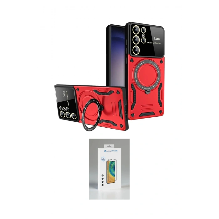MARSİLYAN™- Galaxy S25 Ultra Kılıf Kıvılcım Modern Serisi - Şeffaf Polymer Nano Ekran Koruyucu
