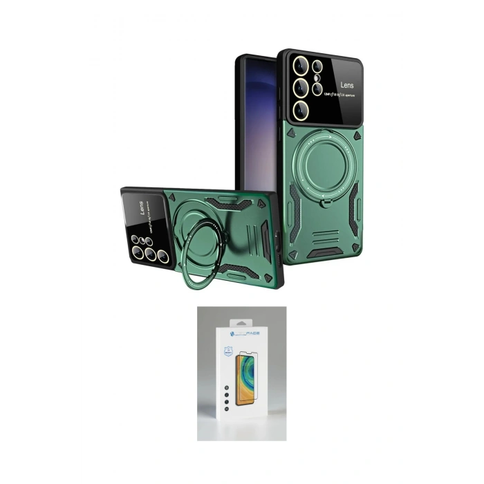 MARSİLYAN™- Galaxy S25 Ultra Kılıf Kıvılcım Modern Serisi - Şeffaf Polymer Nano Ekran Koruyucu