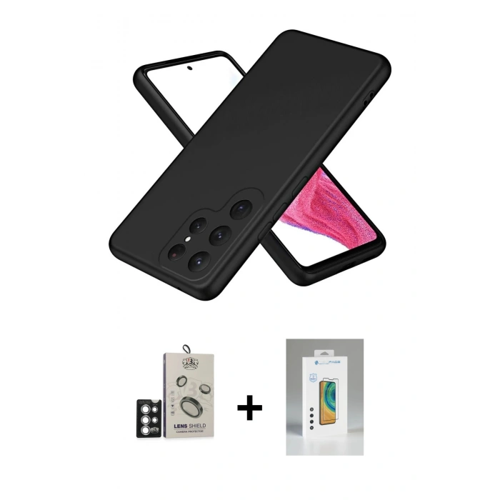 MARSİLYAN™- Galaxy S25 Ultra Kılıf Kozmos Yansıma Özel Seri - Şeffaf Polymer Nano Ekran Koruyucu + Bilvis Titan Kamera Lens - GS