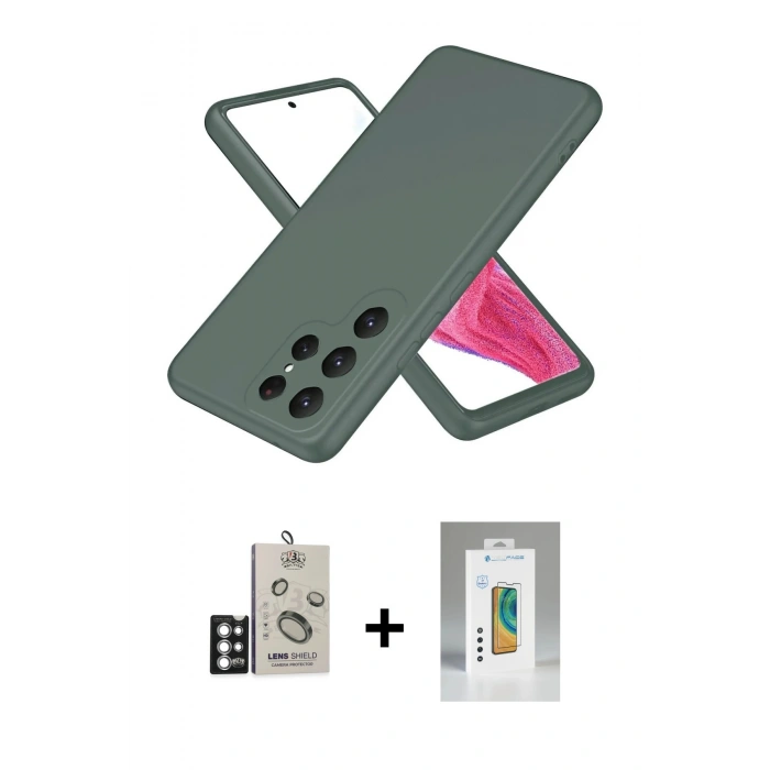 MARSİLYAN™- Galaxy S25 Ultra Kılıf Kozmos Yansıma Özel Seri - Şeffaf Polymer Nano Ekran Koruyucu + Bilvis Titan Kamera Lens - GS