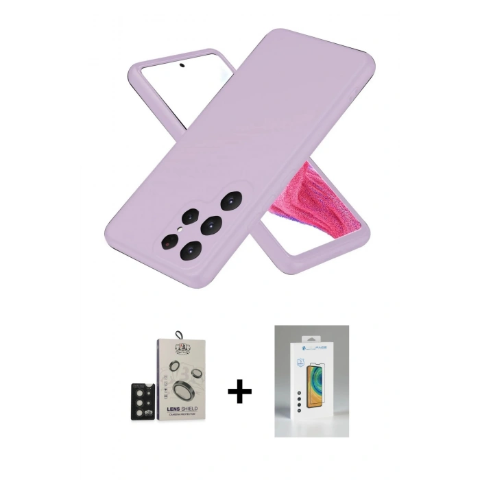 MARSİLYAN™- Galaxy S25 Ultra Kılıf Kozmos Yansıma Özel Seri - Şeffaf Polymer Nano Ekran Koruyucu + Bilvis Titan Kamera Lens - SH