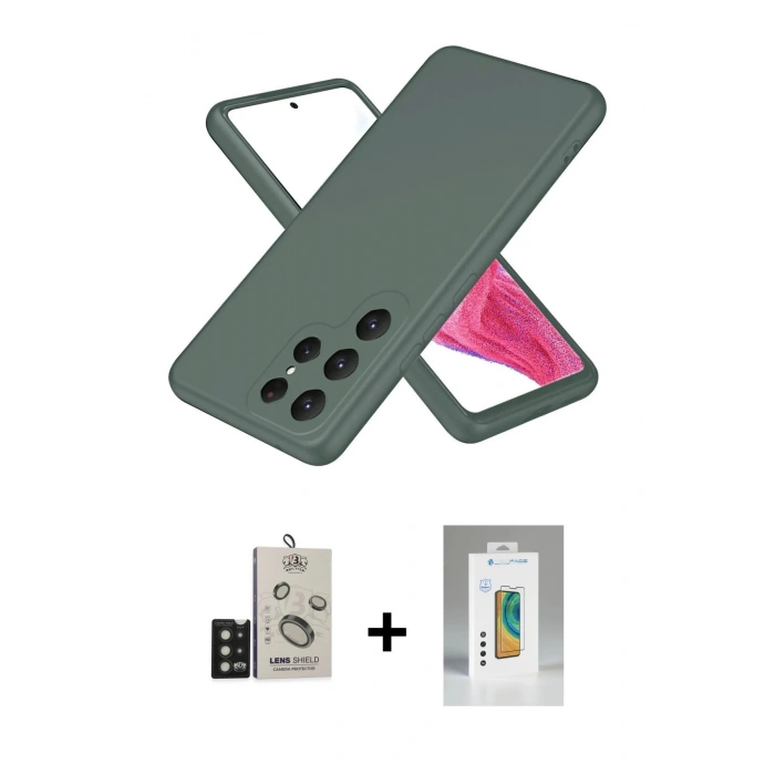 MARSİLYAN™- Galaxy S25 Ultra Kılıf Kozmos Yansıma Özel Seri - Şeffaf Polymer Nano Ekran Koruyucu + Bilvis Titan Kamera Lens - SH