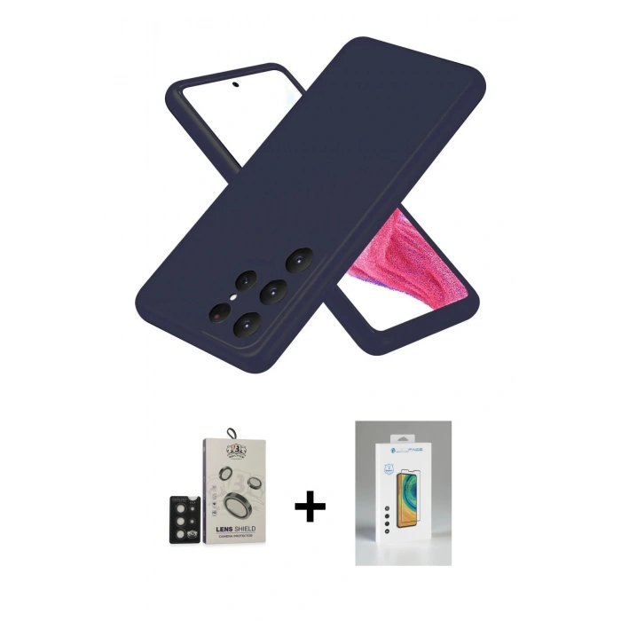 MARSİLYAN™- Galaxy S25 Ultra Kılıf Kozmos Yansıma Özel Seri - Şeffaf Polymer Nano Ekran Koruyucu + Bilvis Titan Kamera Lens - SH