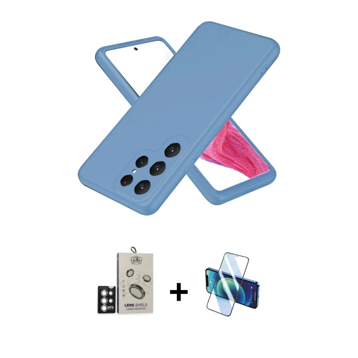 MARSİLYAN™- Galaxy S25 Ultra Kılıf Kozmos Yansıma Özel Seri - Siyah 3D Antistatik Seramik Nano Ekran Koruyucu + Bilvis Titan Kamera Lens - GS