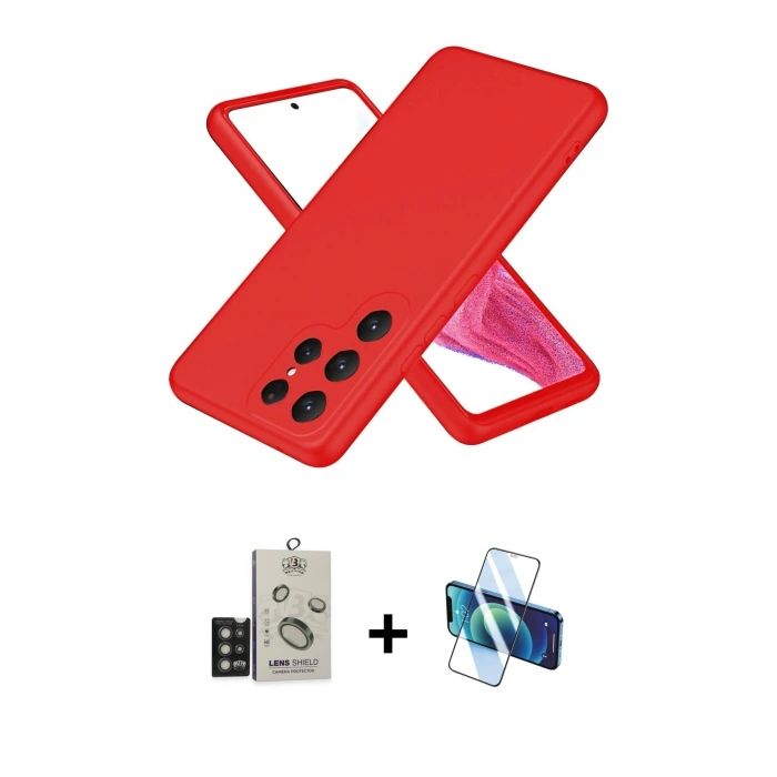MARSİLYAN™- Galaxy S25 Ultra Kılıf Kozmos Yansıma Özel Seri - Siyah 3D Antistatik Seramik Nano Ekran Koruyucu + Bilvis Titan Kamera Lens - TNGI