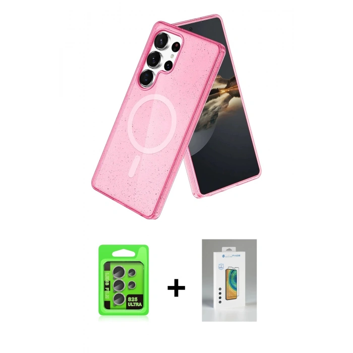 MARSİLYAN™- Galaxy S25 Ultra Kılıf Nova Asil Prime - Şeffaf Polymer Nano Ekran Koruyucu + Raze Metal Kamera Lens - NLGY