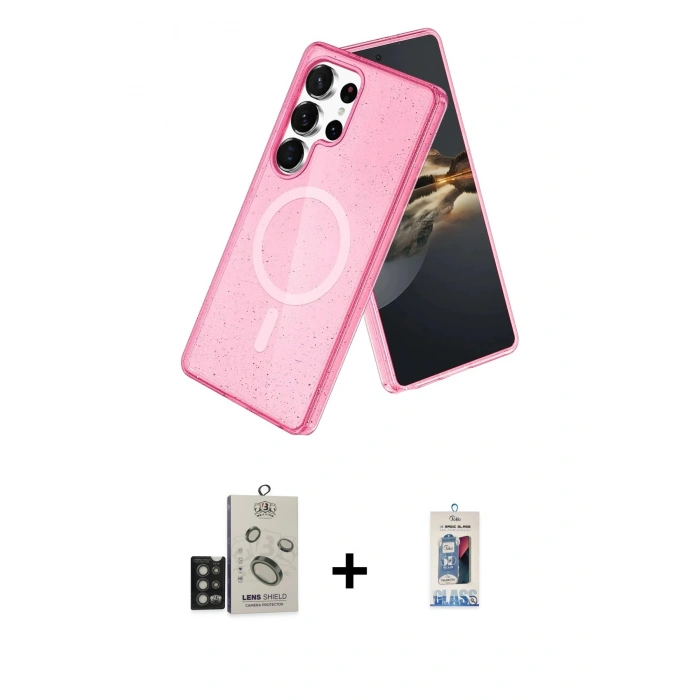 MARSİLYAN™- Galaxy S25 Ultra Kılıf Nova Asil Prime - Siyah Joko Magic 5D Cam + Bilvis Titan Kamera Lens - TNGI