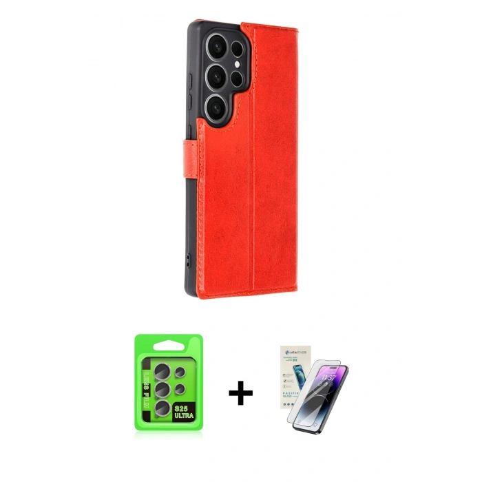 MARSİLYAN™- Galaxy S25 Ultra Kılıf Siluet Işık Serisi - Şeffaf Pasifik Cam Ekran Koruyucu + Raze Metal Kamera Lens - NLGY