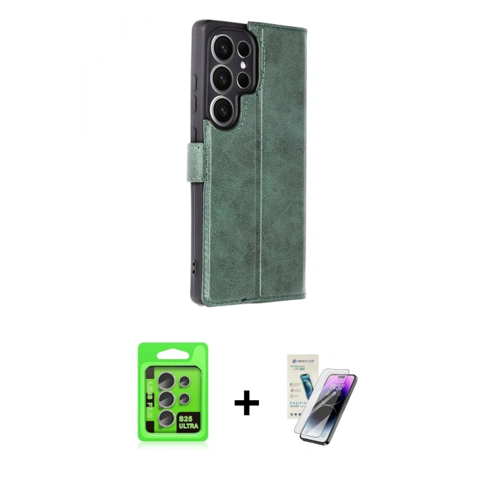 MARSİLYAN™- Galaxy S25 Ultra Kılıf Siluet Işık Serisi - Şeffaf Pasifik Cam Ekran Koruyucu + Raze Metal Kamera Lens - NLGY