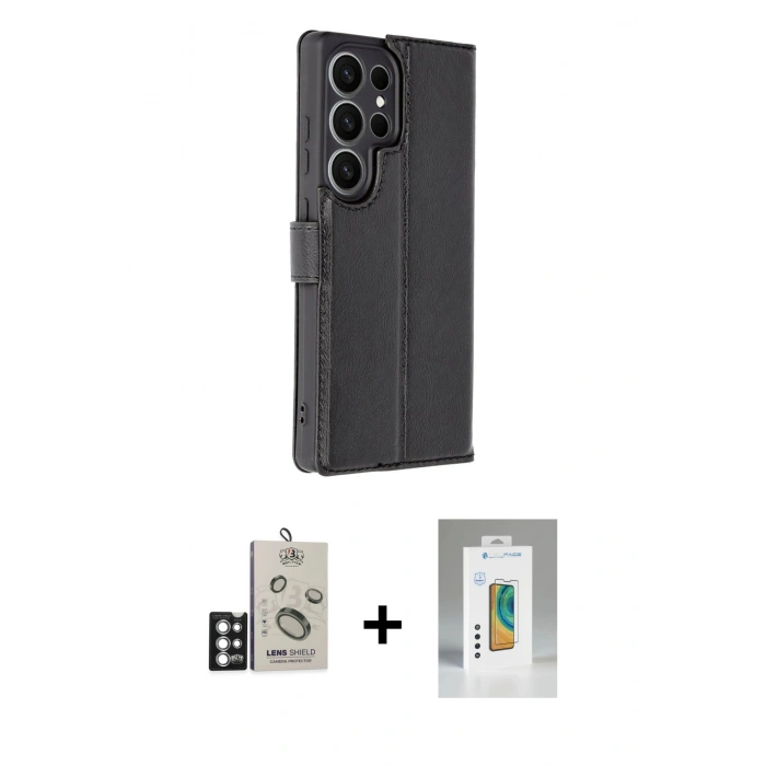 MARSİLYAN™- Galaxy S25 Ultra Kılıf Siluet Işık Serisi - Şeffaf Polymer Nano Ekran Koruyucu + Bilvis Titan Kamera Lens - GS