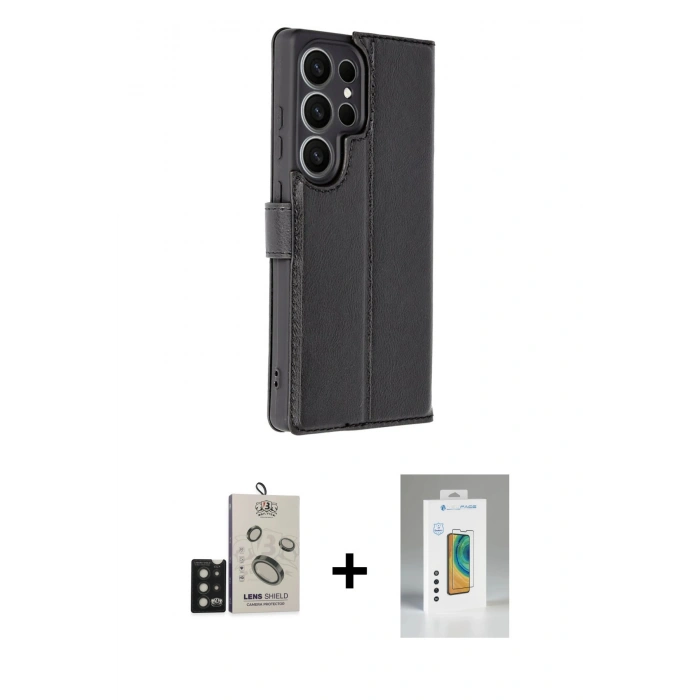 MARSİLYAN™- Galaxy S25 Ultra Kılıf Siluet Işık Serisi - Şeffaf Polymer Nano Ekran Koruyucu + Bilvis Titan Kamera Lens - SH