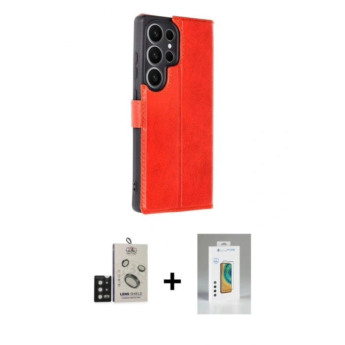 MARSİLYAN™- Galaxy S25 Ultra Kılıf Siluet Işık Serisi - Şeffaf Polymer Nano Ekran Koruyucu + Bilvis Titan Kamera Lens - SH