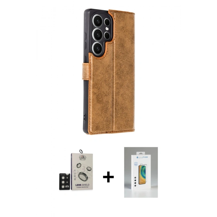 MARSİLYAN™- Galaxy S25 Ultra Kılıf Siluet Işık Serisi - Şeffaf Polymer Nano Ekran Koruyucu + Bilvis Titan Kamera Lens - SH