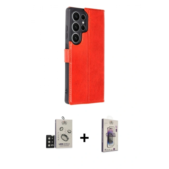 MARSİLYAN™- Galaxy S25 Ultra Kılıf Siluet Işık Serisi - Siyah Bilvis 3D Cam Ekran Koruyucu + Bilvis Titan Kamera Lens - SH