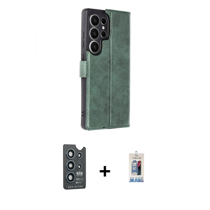 MARSİLYAN™- Galaxy S25 Ultra Kılıf Siluet Işık Serisi - Siyah Joko Magic 5D Cam + Bilvis Titan Kamera Lens - LT