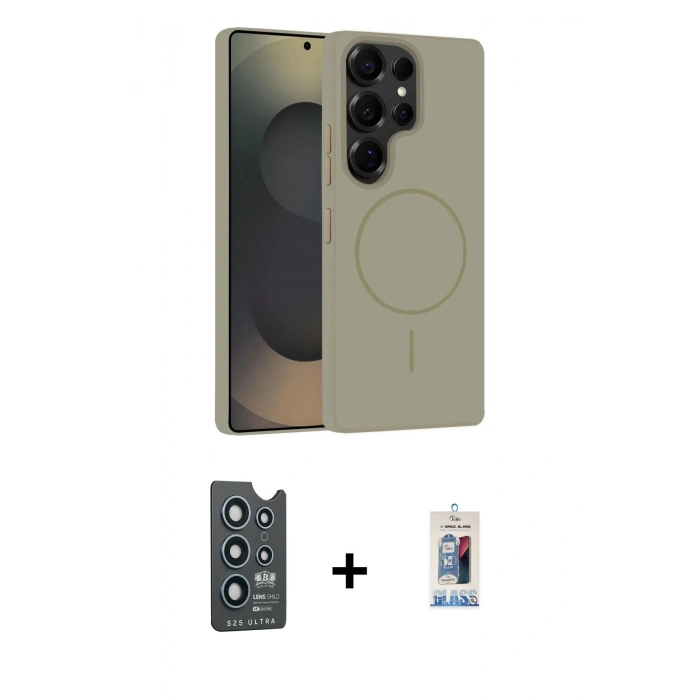 MARSİLYAN™- Galaxy S25 Ultra Kılıf Yankı Form Serisi - Siyah Joko Magic 5D Cam + Bilvis Titan Kamera Lens - LT