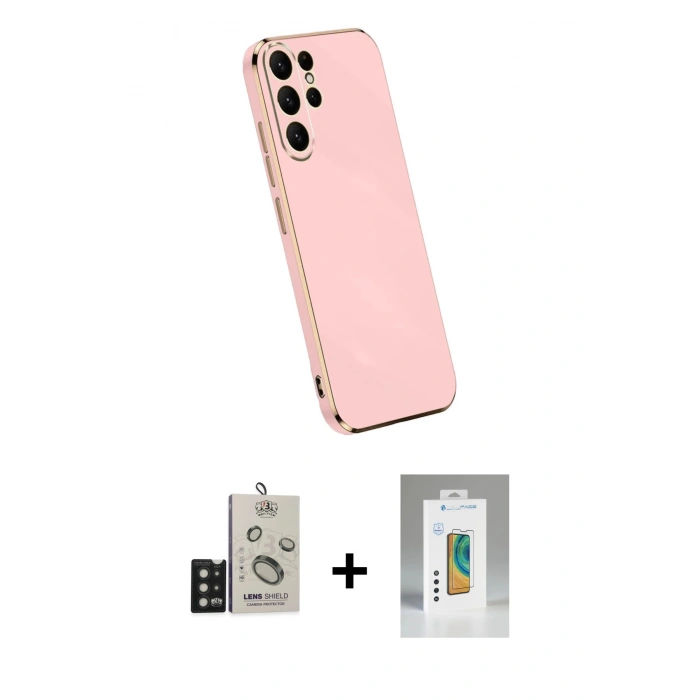 MARSİLYAN™- Galaxy S25 Ultra Kılıf Yankı Serisi - Şeffaf Polymer Nano Ekran Koruyucu + Bilvis Titan Kamera Lens - SH