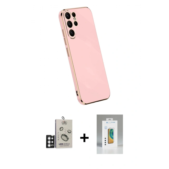 MARSİLYAN™- Galaxy S25 Ultra Kılıf Yankı Serisi - Şeffaf Polymer Nano Ekran Koruyucu + Bilvis Titan Kamera Lens - GS