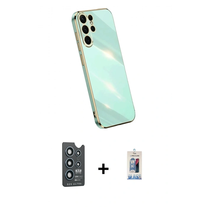 MARSİLYAN™- Galaxy S25 Ultra Kılıf Yankı Serisi - Siyah Joko Magic 5D Cam + Bilvis Titan Kamera Lens - LT