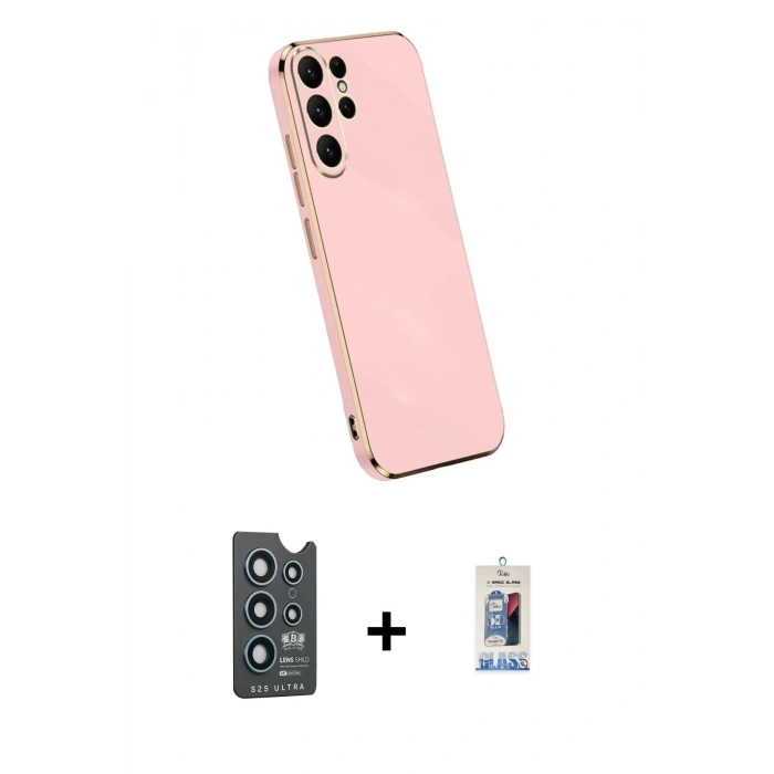 MARSİLYAN™- Galaxy S25 Ultra Kılıf Yankı Serisi - Siyah Joko Magic 5D Cam + Bilvis Titan Kamera Lens - LT
