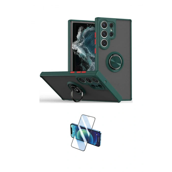 MARSİLYAN™- Galaxy S25 Ultra Kılıf Yörünge Çizgi - Siyah 3D Antistatik Seramik Nano Ekran Koruyucu