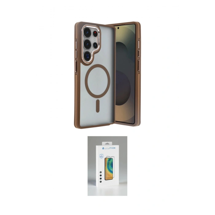 MARSİLYAN™- Galaxy S25 Ultra Kılıf Yörünge Klasik - Şeffaf Polymer Nano Ekran Koruyucu