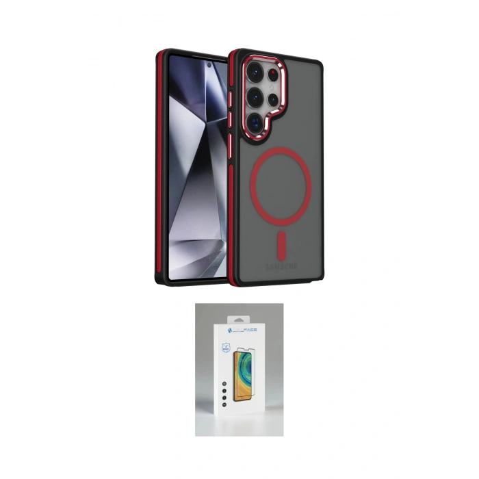 MARSİLYAN™- Galaxy S25 Ultra Kılıf Yörünge Klasik - Şeffaf Polymer Nano Ekran Koruyucu