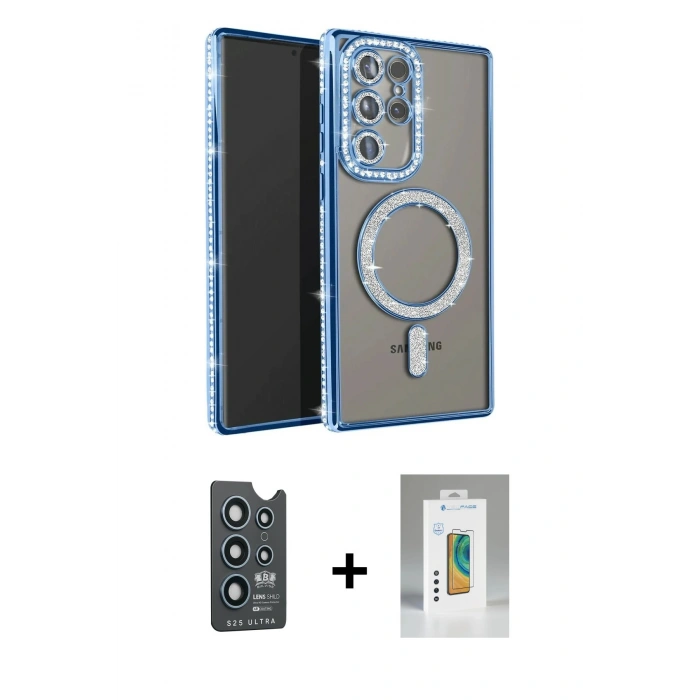 MARSİLYAN™- Galaxy S25 Ultra Kılıf Zirve Doku Prime - Şeffaf Polymer Nano Ekran Koruyucu + Bilvis Titan Kamera Lens - LT