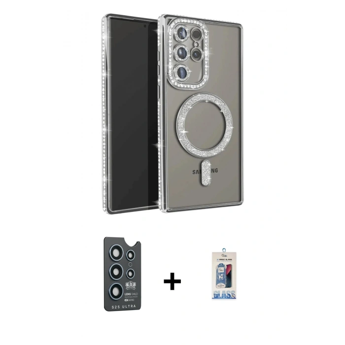 MARSİLYAN™- Galaxy S25 Ultra Kılıf Zirve Doku Prime - Siyah Joko Magic 5D Cam + Bilvis Titan Kamera Lens - LT